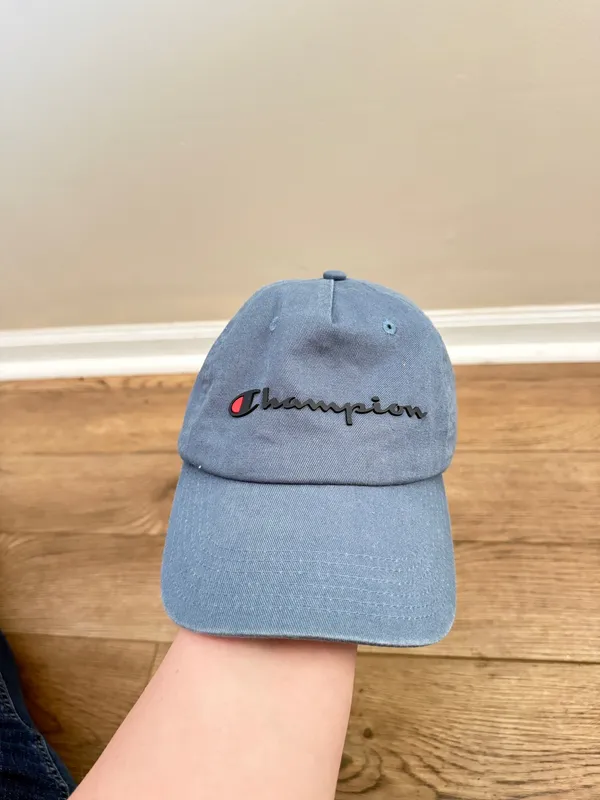 Champion Athletic Baseball Cap Blue/Gray Color One Size Adjustable Hat - Image 2