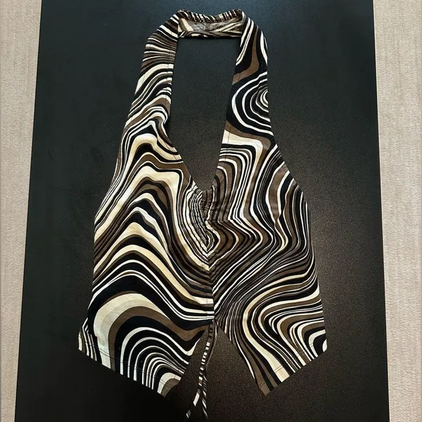 Motel Rocks Brown Halter Top - Image 3