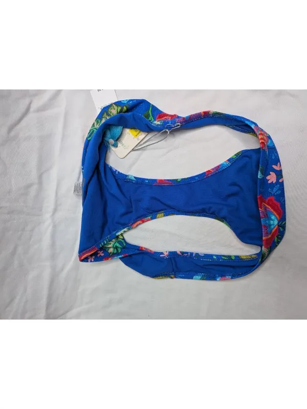 Johnny Was Roumba Hiptser Blue Floral Tropical Bikini Bottoms XL - Image 6