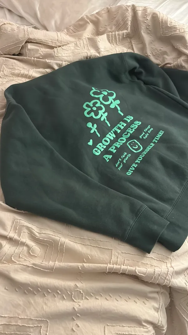 Happiness Project Hoodie Green Size L - Image 2