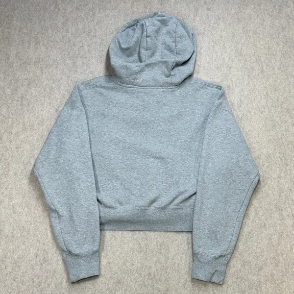 Jordan Flight Hoodie Womens S Gray Loose Cropped Athleisure Streetwear Gorpcore - Image 2