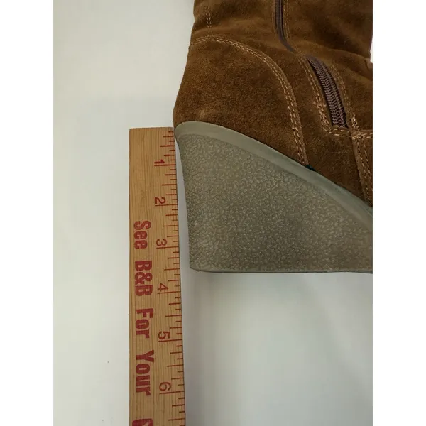 Beautiful Brown Bjorndal Women's Suede Boots Faux Shearling Lined Size 8.5 M‎ - Image 3