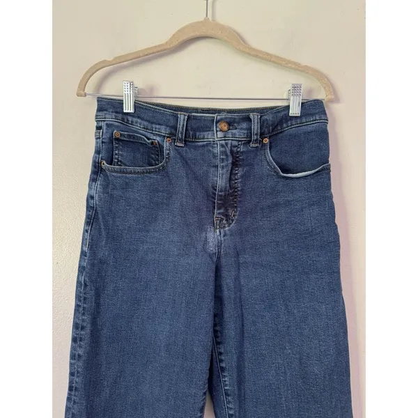 Madewell The Wide Leg Jeans Women’s Size 28 Petite Medium Blue Wash Stretch - Image 3