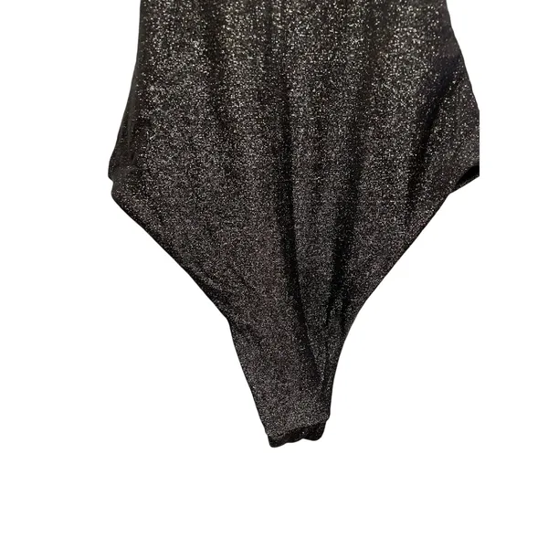 NWOT Dixxon Supreme Metallic One Piece Swimsuit XS Silver Sparkle High Cut - Image 7