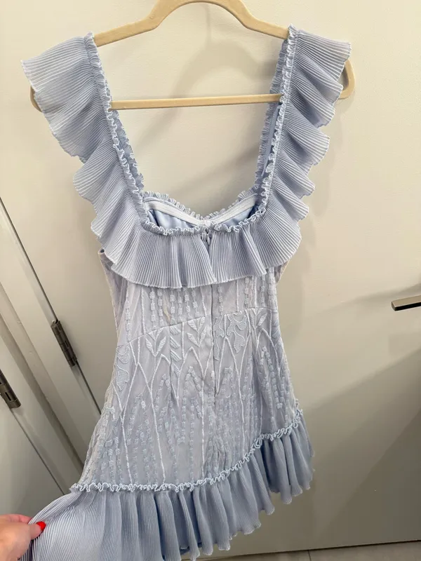 Hello Molly Blue Mini Dress Size Medium - Image 5
