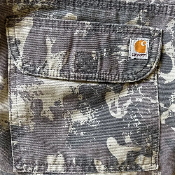 CARHART Camouflage Cargo Capris Women’s Workwear Farmwear XL. - Image 3