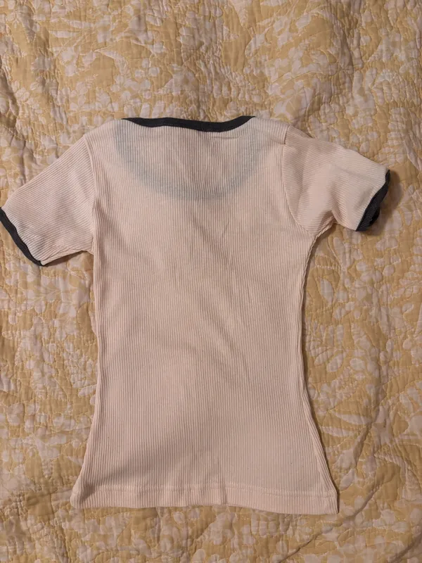 Cream Baby Tee Tan - Image 4