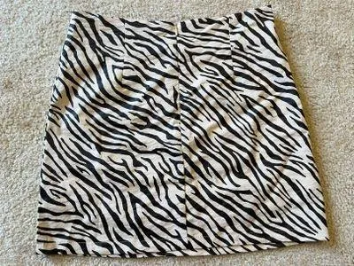 Glam Zebra Print Mini Skirt - Image 2