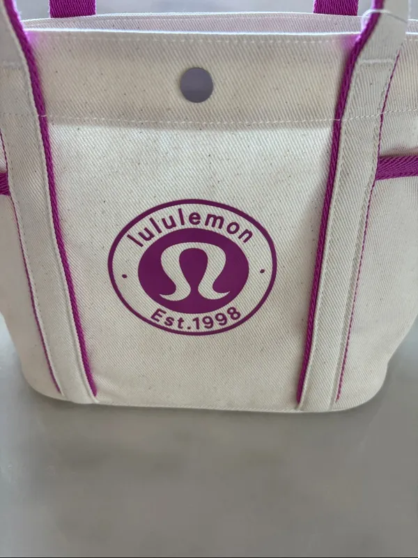 lululemon athletica Cream Tote with Pink Trim - Image 2