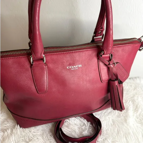 COACH Legacy Molly Duffle tote satchel purse handbag Cognac Glove Leather - Image 2