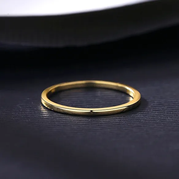 Sterling Silver SIZE 6 18kt Gold Plated 925 Solid Band - Image 5