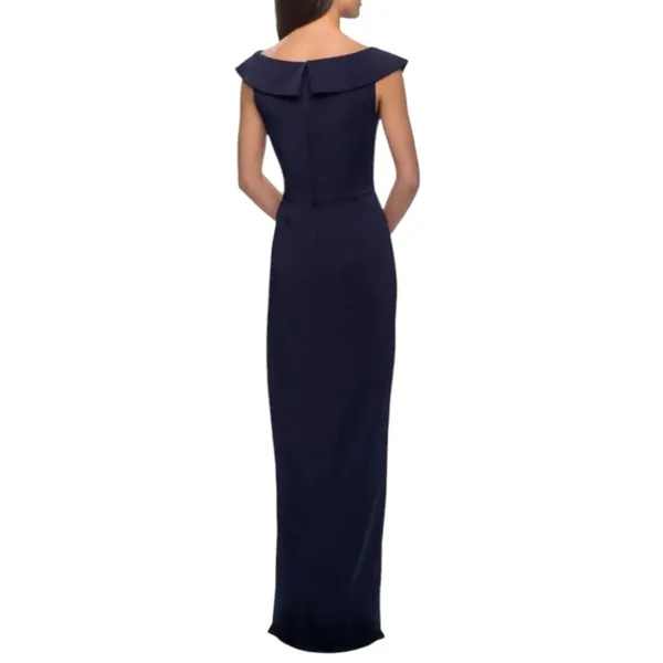 La Femme Formal Evening Gown Sz 4 Blue Wedding Party Mother Of Bride Dress - Image 3