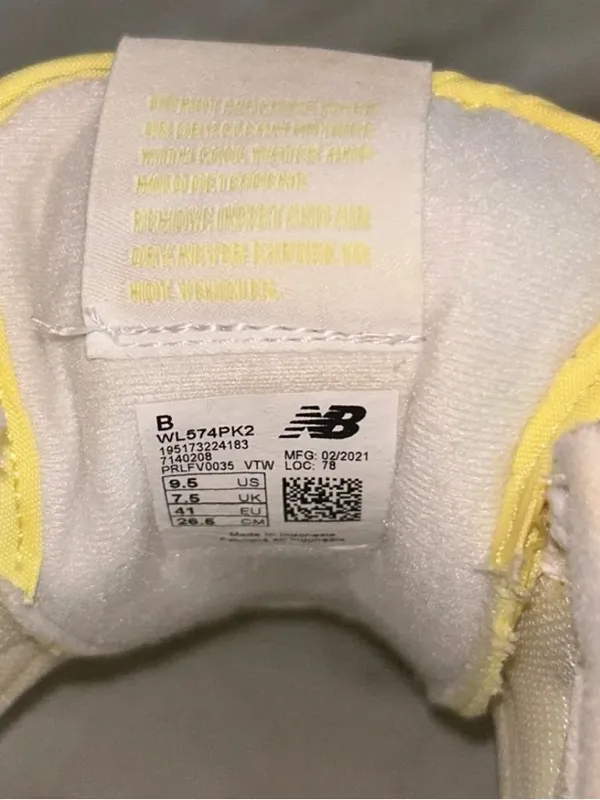 New Balance 574 Fall Suede Sneakers in Lemon Haze Sz 9.5 Grunge Indie Sleaze - Image 10