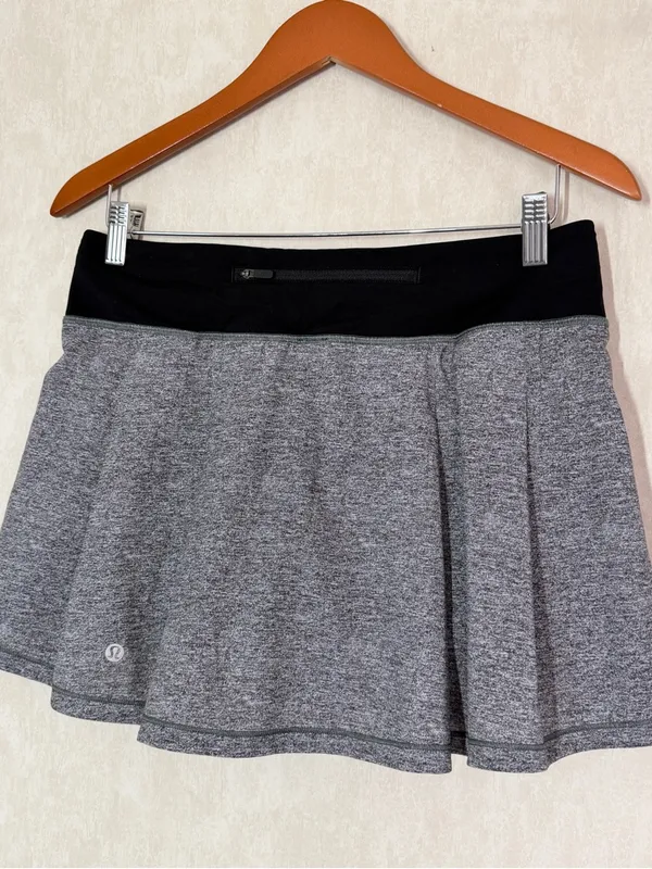 Lululemon Women’s Pace Rival Skirt No Panels 15" in Heather Lux Multi Black 8 - Image 7