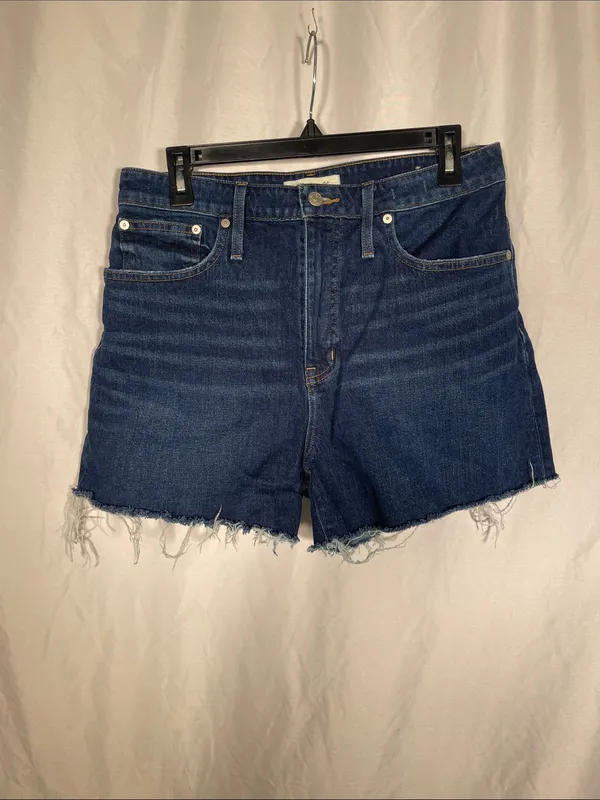 Madewell Womens Curvy High Rise Denim Shorts 31 Dark Wash - Image 2