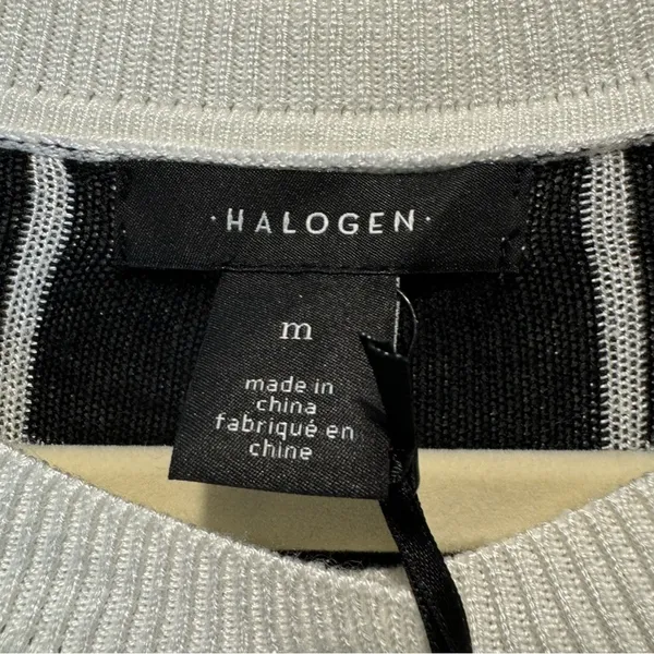 NWT Halogen Contemporary Plaid Checkered Stretch Button Down Cardigan Sweater Md - Image 8