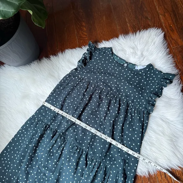 ASOS Design Hunter Green Cream Polka Dot Mini Dress Size 8 NWT - Image 4