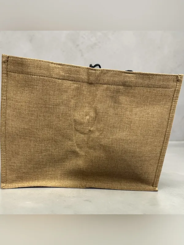Lake Life Natural Jute Tote Bag with Black Print - Image 2
