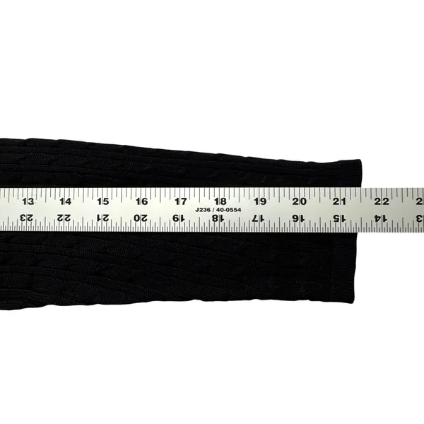 NEW Parisian Black Silk Cable Knit Turtleneck Sweater Womens Large Luxury VTG - Image 7