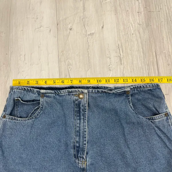 Bugle Boy Floral Embroidered Blue Denim Pockets Cottage Summer Vintage Skirt 16 - Image 8