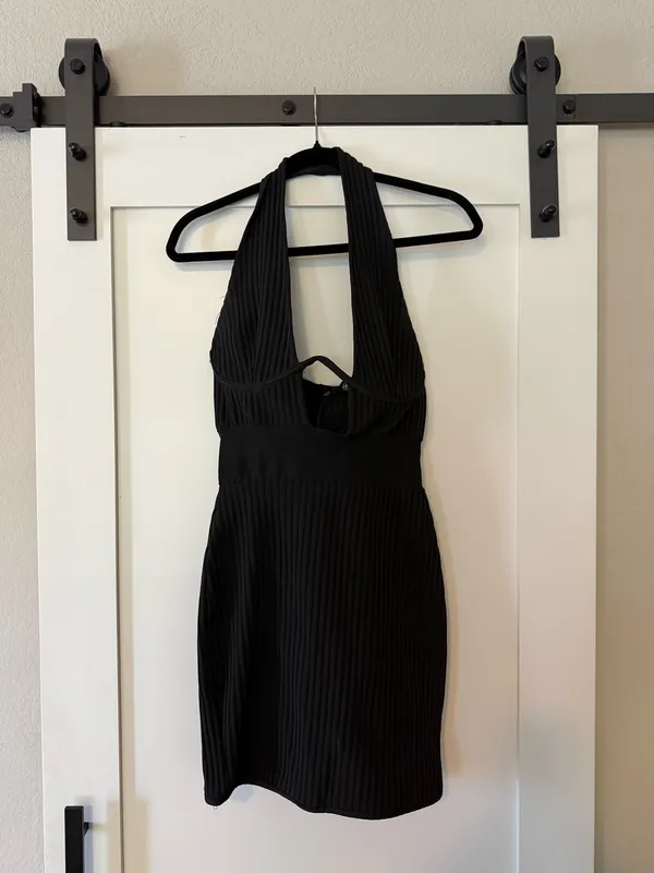 black halter dress Size L - Image 2