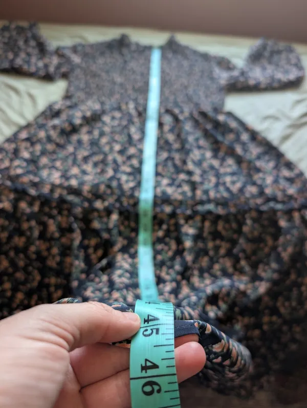 NWT Petal & Pup Floral Long Sleeve Maxi Dress Large Navy/Pink - Image 7