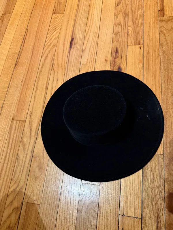 Traditional Spanish bullfighter Bolero Gaucho Cordobés Wide Brim Black Felt Hat - Image 2