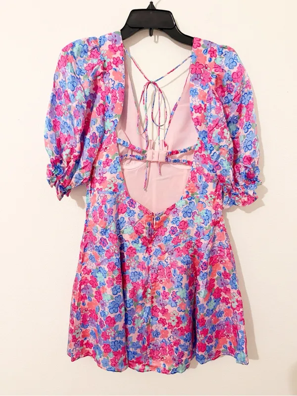 NWT FOR LOVE & LEMONS X Free People Angie Puff Sleeve Mini Dress Size Medium M - Image 4