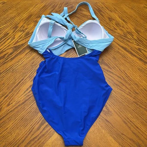 Eomenie One Piece Swimsuits Tummy Control Cutout High Waisted Wrap Tie Back - Image 2