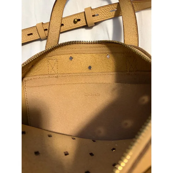 Madewell Mini Transport Perforated Leather Crossbody Bag - J4660‎ - Tan - Image 5