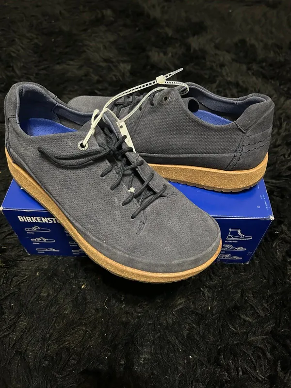 BIRKENSTOCK Honnef Low blue suede lace up shoes sneakers women’s eur 39 new - Image 8
