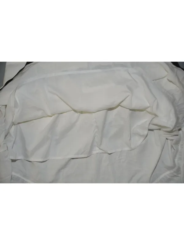 ZESICA Dress White Black Rickrack Trim Ruffle Sleeve Square Neck Sleeveless XL - Image 10