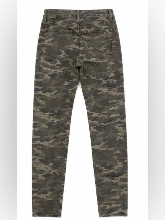 Free People Camo Skinny Jeans Size 29 Stretch Mid Rise Green Camouflage Pants - Image 2