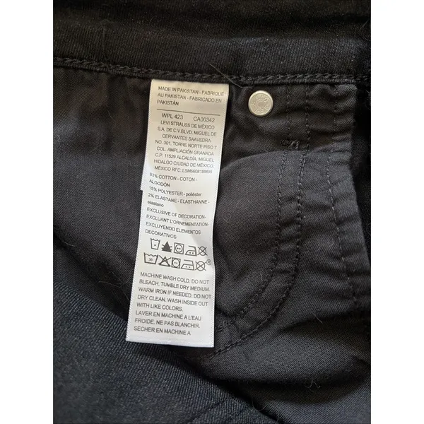 Signature Levi Strauss Mid-Rise Bootcut Womens Size 10 Black Stretch Denim Jeans - Image 4