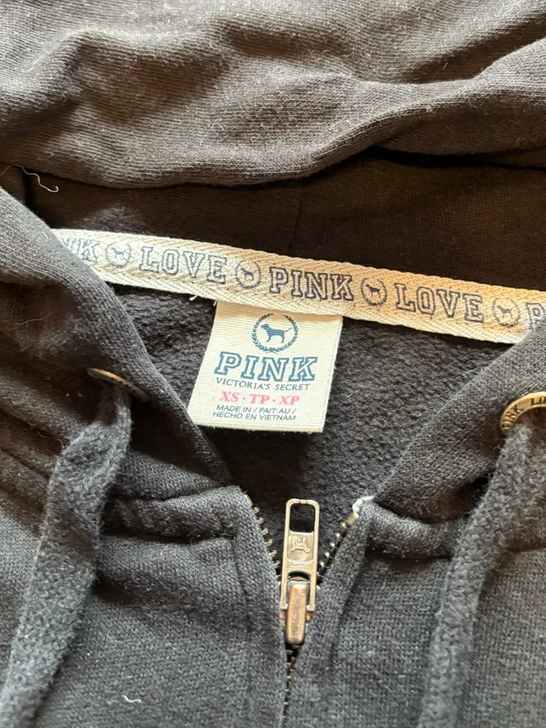 Vintage VS Pink Black Bling Hoodie - Image 3