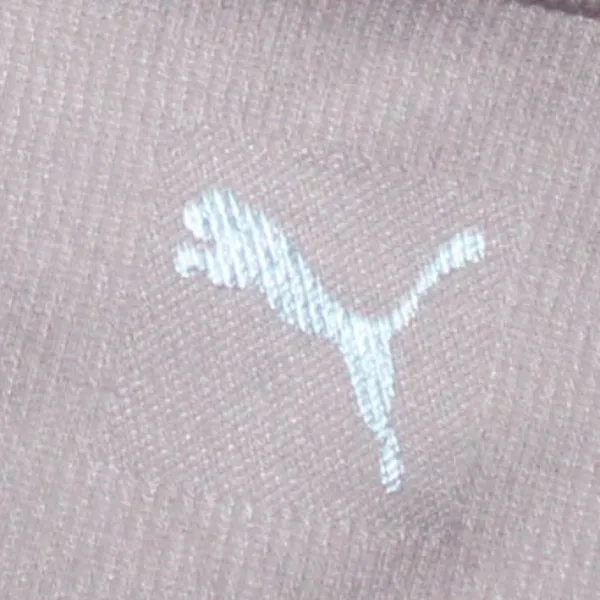 Puma Pale Pink Sports Bra with Black Crossover Double Straps - Image 2