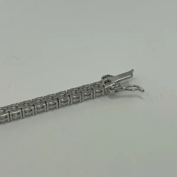 Jewelry by Lyra Moissanite Tennis Bracelet Silver 4mm 7 Inch Brand New VVS1 Crazy Shine No Pass - Image 7
