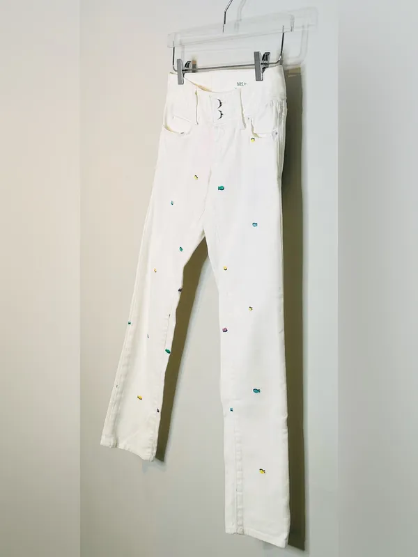 Lilly Pulitzer Resort White Worth Skinny Mini Rainbow Fish Jeans Pants NWT - Image 5