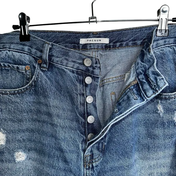 Pacsun High Rise‎ Bootcut Distressed Destroyed Faded Grunge Denim Jeans Size 30 - Image 3