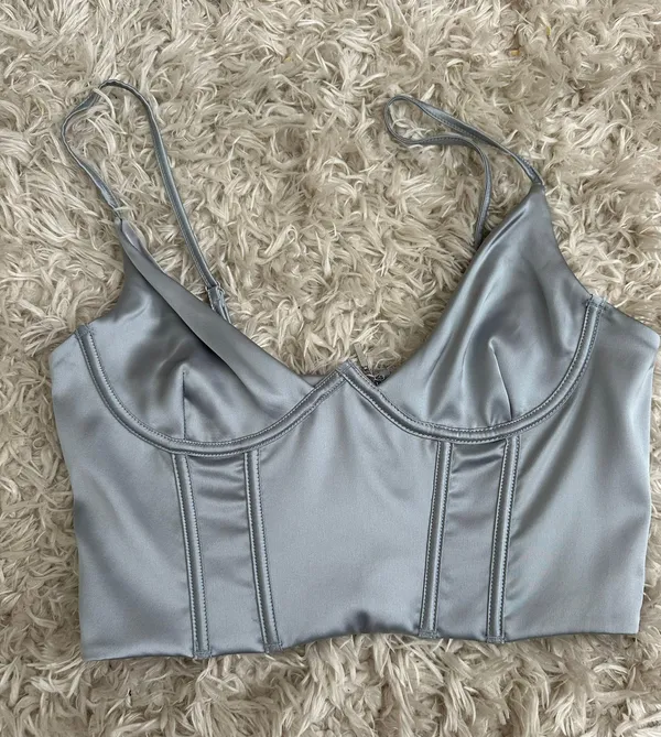 White Fox blue corset top - Image 4