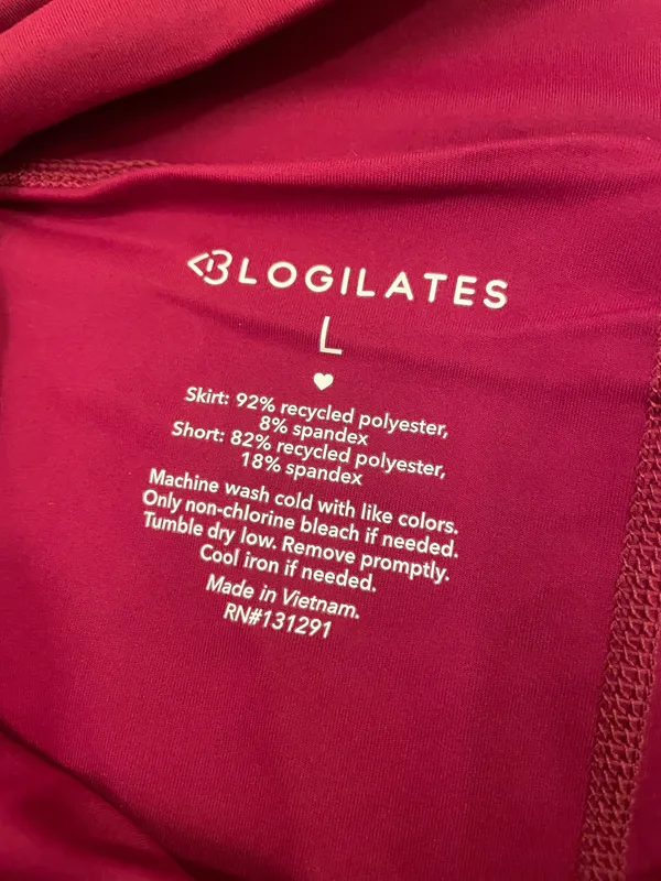 NWT! Blogilates Target X Popflex Viral Taylor Swift Ballerina Skort Burgundy Size Large - Image 7
