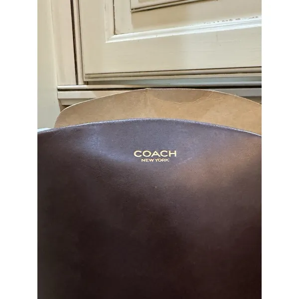 COACH  Park Tall Brown Leather Boot Size 8 Maple - Image 4