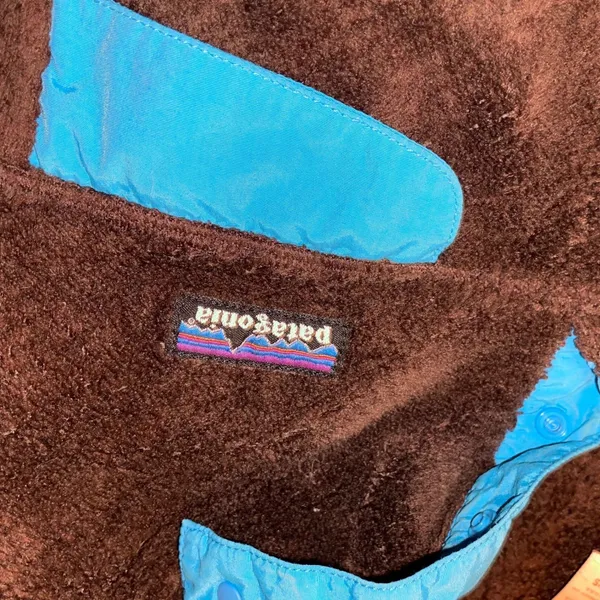 Patagonia Re-Tool Snap-T Fleece Pullover Brown Turquoise Gorpcore Women XS - Image 6