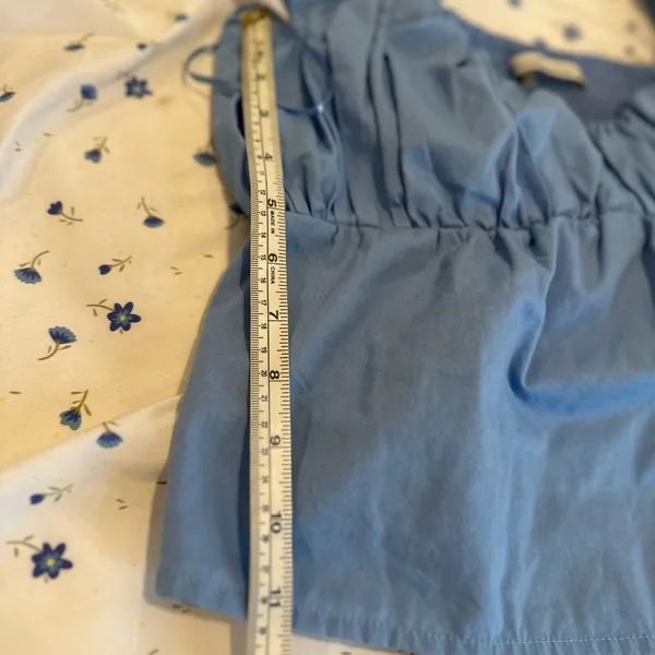Abercrombie & Fitch Flutter Sleeves Poplin Smocked Back Babydoll Mall Brand Top - Image 6