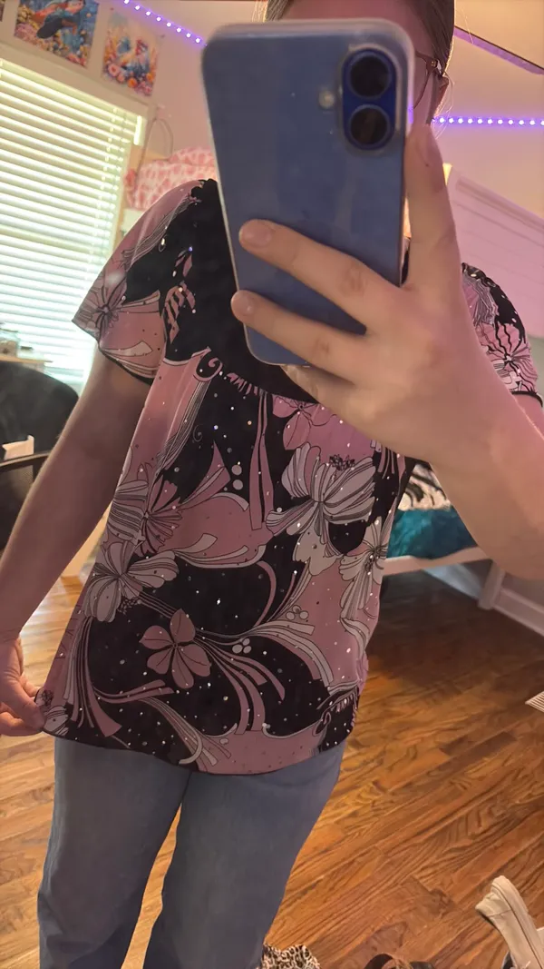 Brittney Black Blouse Pink - Image 2