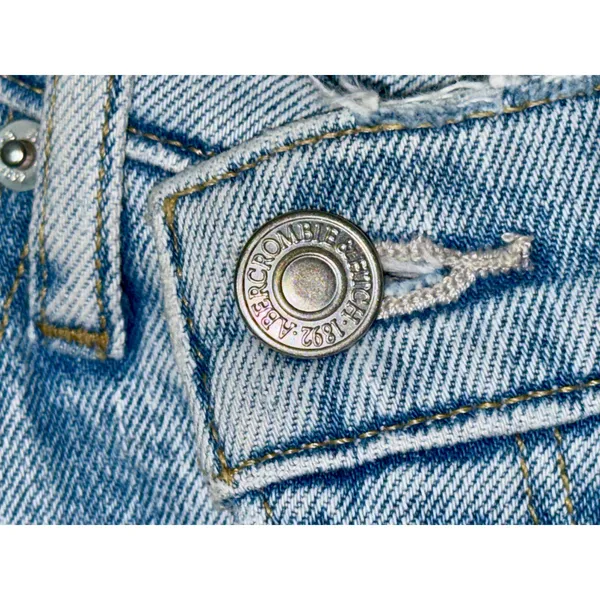 Abercrombie & Fitch The 90s Straight Ultra High Rise Blue Denim Jeans Size 24 00 - Image 5