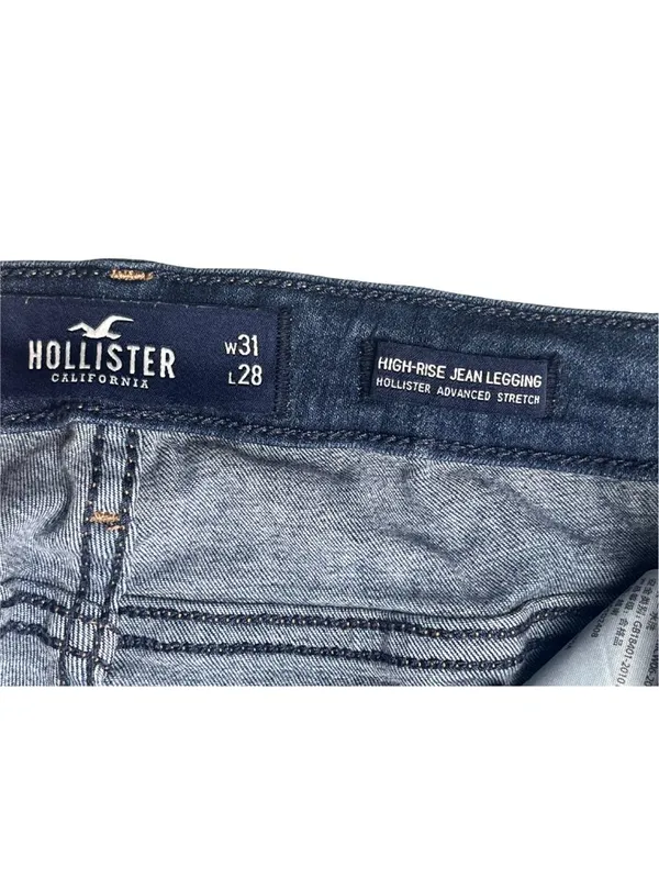 Hollister High Rise Jean Legging Distressed Stretch Jeans Women's 13R W31 L28 - Image 7