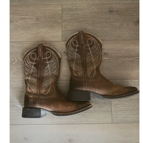 Ariat 10018528 Women's Round Up Square Toe Western Boot Cowgirl Rodeo Size 9B - Image 3