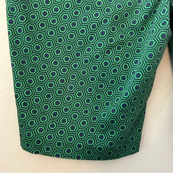 Laundry by Shelli Segal green and navy geometric print Bermuda shorts size 14 - Image 8