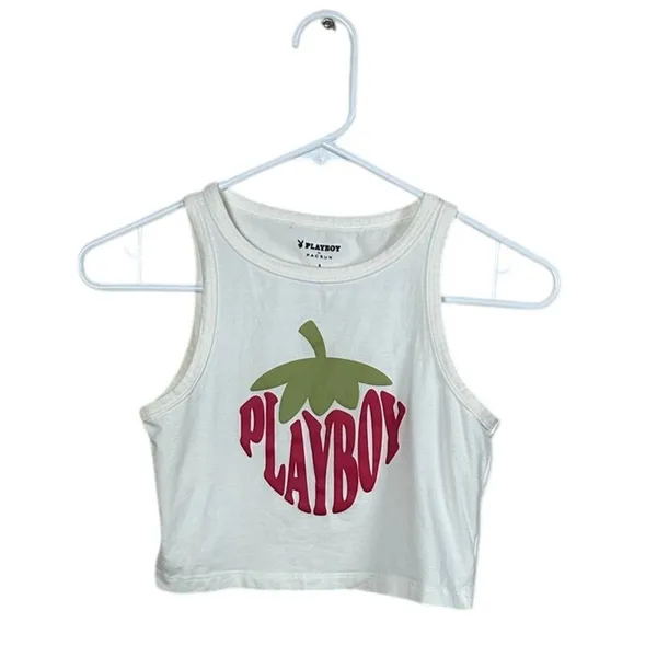 PacSun Playboy By PacSun Strawberry Love Goddess Tank Top size XS - Image 2